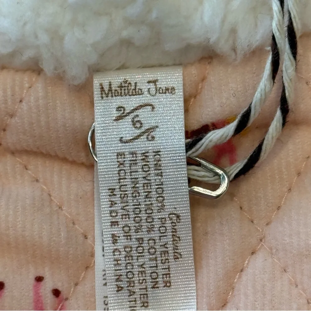 Matilda Jane Pink Quilted Vest with Horse Pattern new with tags
